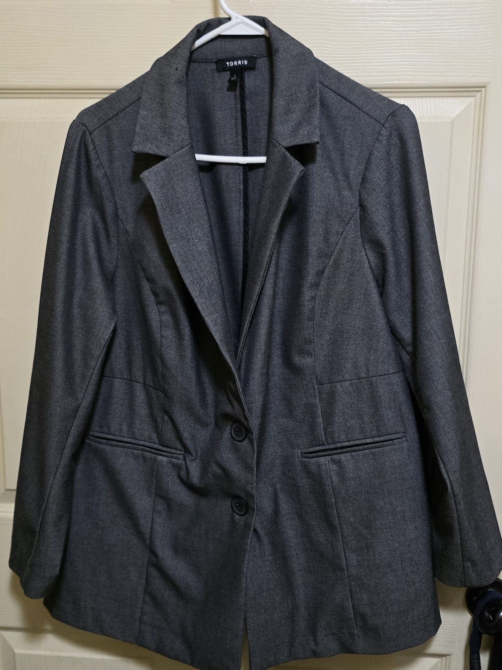torrid Dark Charcoal Gray Tailored Blazer